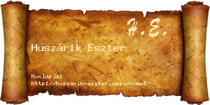 Huszárik Eszter névjegykártya