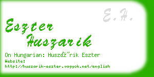 eszter huszarik business card